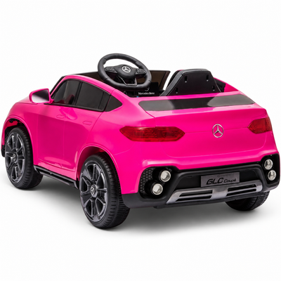 Carro Elétrico para Criança MERCEDES GLC coupê BATERIA DE LITIO 12v 4x4 Rosa c/ RODAS DE BORRACHA & ASSENTO EM PELE