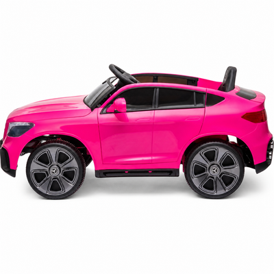 Carro Elétrico para Criança MERCEDES GLC coupê BATERIA DE LITIO 12v 4x4 Rosa c/ RODAS DE BORRACHA & ASSENTO EM PELE