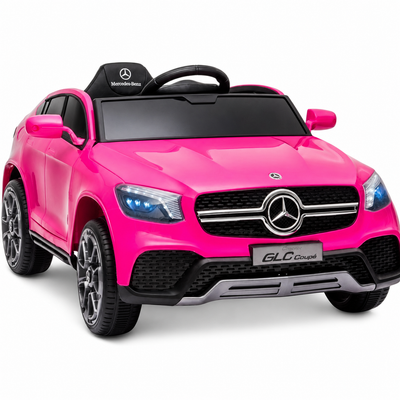 Carro Elétrico para Criança MERCEDES GLC coupê BATERIA DE LITIO 12v 4x4 Rosa c/ RODAS DE BORRACHA & ASSENTO EM PELE