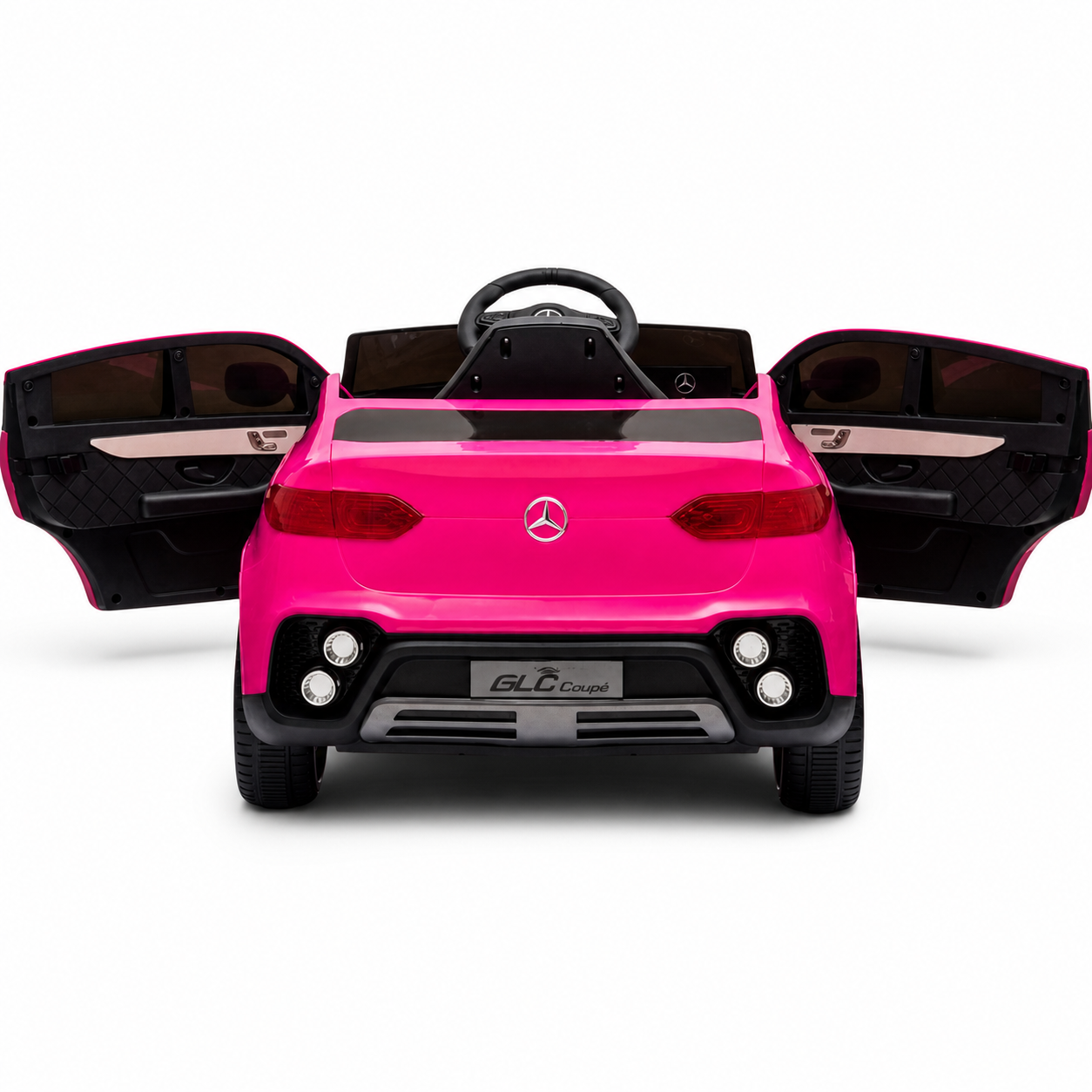 Carro Elétrico para Criança MERCEDES GLC coupê BATERIA DE LITIO 12v 4x4 Rosa c/ RODAS DE BORRACHA & ASSENTO EM PELE