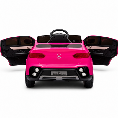 Carro Elétrico para Criança MERCEDES GLC coupê BATERIA DE LITIO 12v 4x4 Rosa c/ RODAS DE BORRACHA & ASSENTO EM PELE