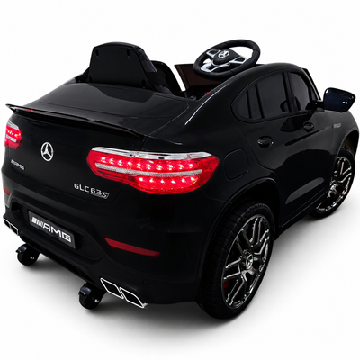 Carro Elétrico para Criança MERCEDES GLC63S 4x4 12v Preto c/ RODAS DE BORRACHA & ASSENTO EM PELE