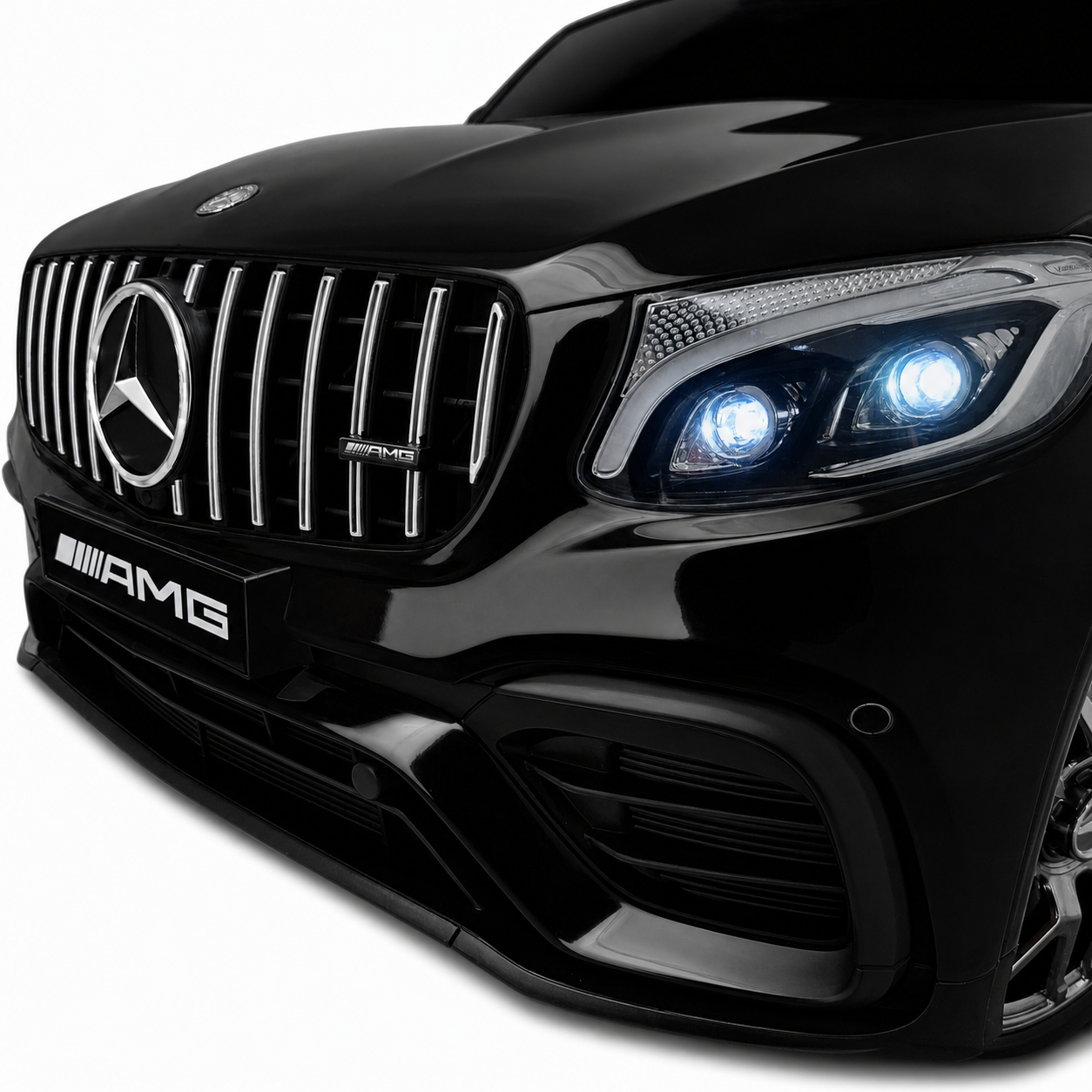 Carro Elétrico para Criança MERCEDES GLC63S 4x4 12v Preto c/ RODAS DE BORRACHA & ASSENTO EM PELE
