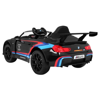 Carro Elétrico para Criança BMW M6 GT3 12v Preto c/ RODAS DE BORRACHA & ASSENTO EM PELE