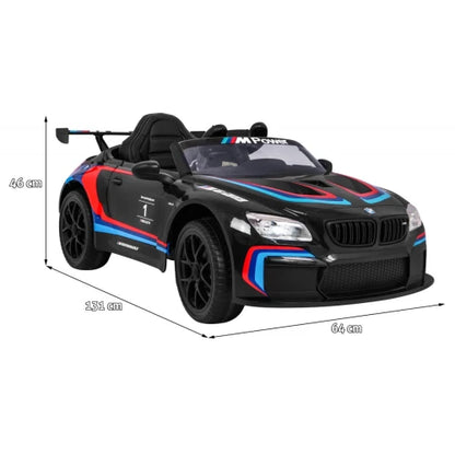 Carro Elétrico para Criança BMW M6 GT3 12v Preto c/ RODAS DE BORRACHA & ASSENTO EM PELE