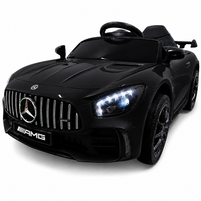 Carro Elétrico para Criança MERCEDES GTR MINI 12v BATERIA DE LITIO Preto c/ RODAS DE BORRACHA & ASSENTO EM PELE