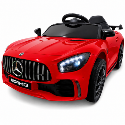 Carro Elétrico para Criança MERCEDES GTR MINI 12v BATERIA DE LITIO Vermelho c/ RODAS DE BORRACHA & ASSENTO EM PELE