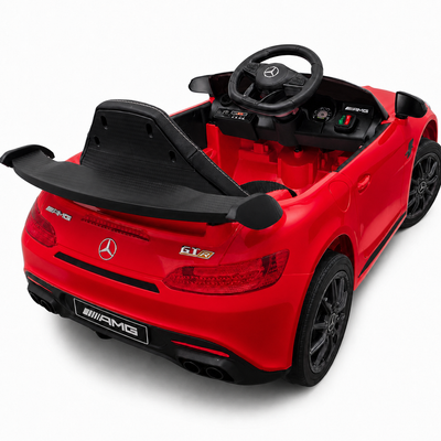 Carro Elétrico para Criança MERCEDES GTR MINI 12v BATERIA DE LITIO Vermelho c/ RODAS DE BORRACHA & ASSENTO EM PELE