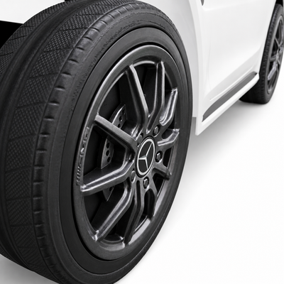 Carro Elétrico para Criança MERCEDES GTR MINI 12v BATERIA DE LITIO Branco c/ RODAS DE BORRACHA & ASSENTO EM PELE