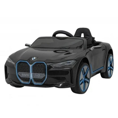 Carro Elétrico para Criança BMW I4 12v Preto c/ RODAS DE BORRACHA & ASSENTO EM PELE
