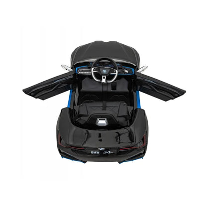 Carro Elétrico para Criança BMW I4 12v Preto c/ RODAS DE BORRACHA & ASSENTO EM PELE