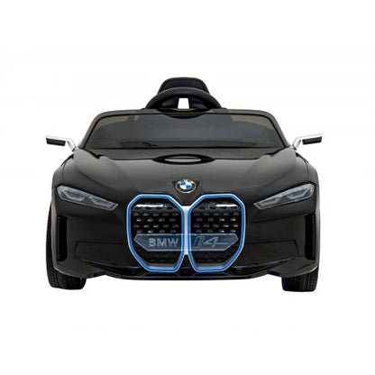 Carro Elétrico para Criança BMW I4 12v Preto c/ RODAS DE BORRACHA & ASSENTO EM PELE