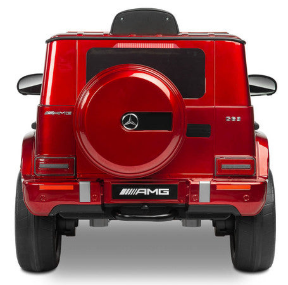 Carro Elétrico para Criança MERCEDES G63 XL 12v Vermelho Metalizado c/ RODAS DE BORRACHA & ASSENTO EM PELE