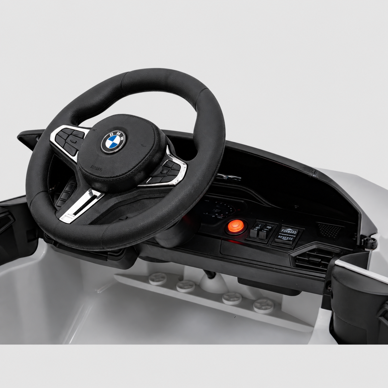 Carro Elétrico para Criança BMW M4 12v Cinza BATERIA DE LITIO c/ RODAS DE BORRACHA & ASSENTO EM PELE
