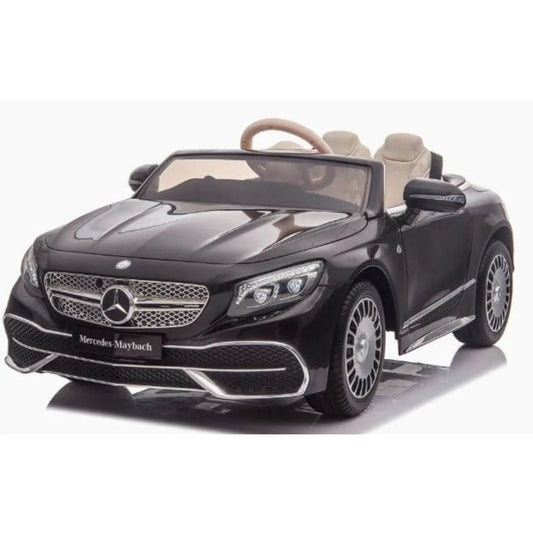 Carro Elétrico para Criança MERCEDES MAYBACH CABRIOLET 12v Preto c/ RODAS DE BORRACHA & ASSENTO EM PELE