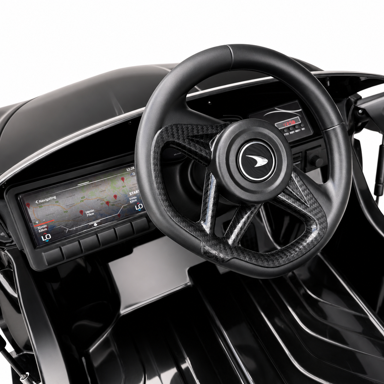 Carro Elétrico para Criança MCLAREN GT 12v Preto c/ RODAS DE BORRACHA & ASSENTO EM PELE