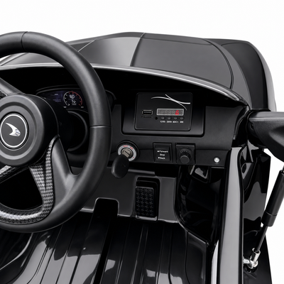 Carro Elétrico para Criança MCLAREN GT 12v Preto c/ RODAS DE BORRACHA & ASSENTO EM PELE