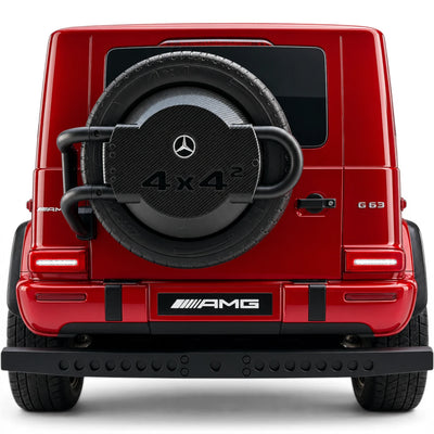 Carro Elétrico para Criança MERCEDES G63 AMG XXL Vermelho Metalizado 24v MP4 4x4 c/ RODAS DE BORRACHA & ASSENTO EM PELE