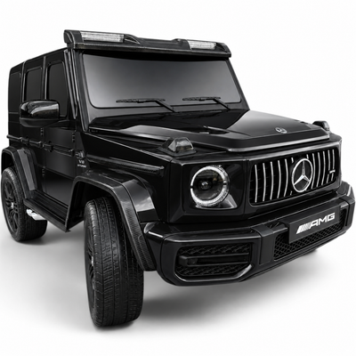 Carro Elétrico para Criança MERCEDES G63 AMG XXL Preto Metalizado 24v MP4 4x4 c/ RODAS DE BORRACHA & ASSENTO EM PELE