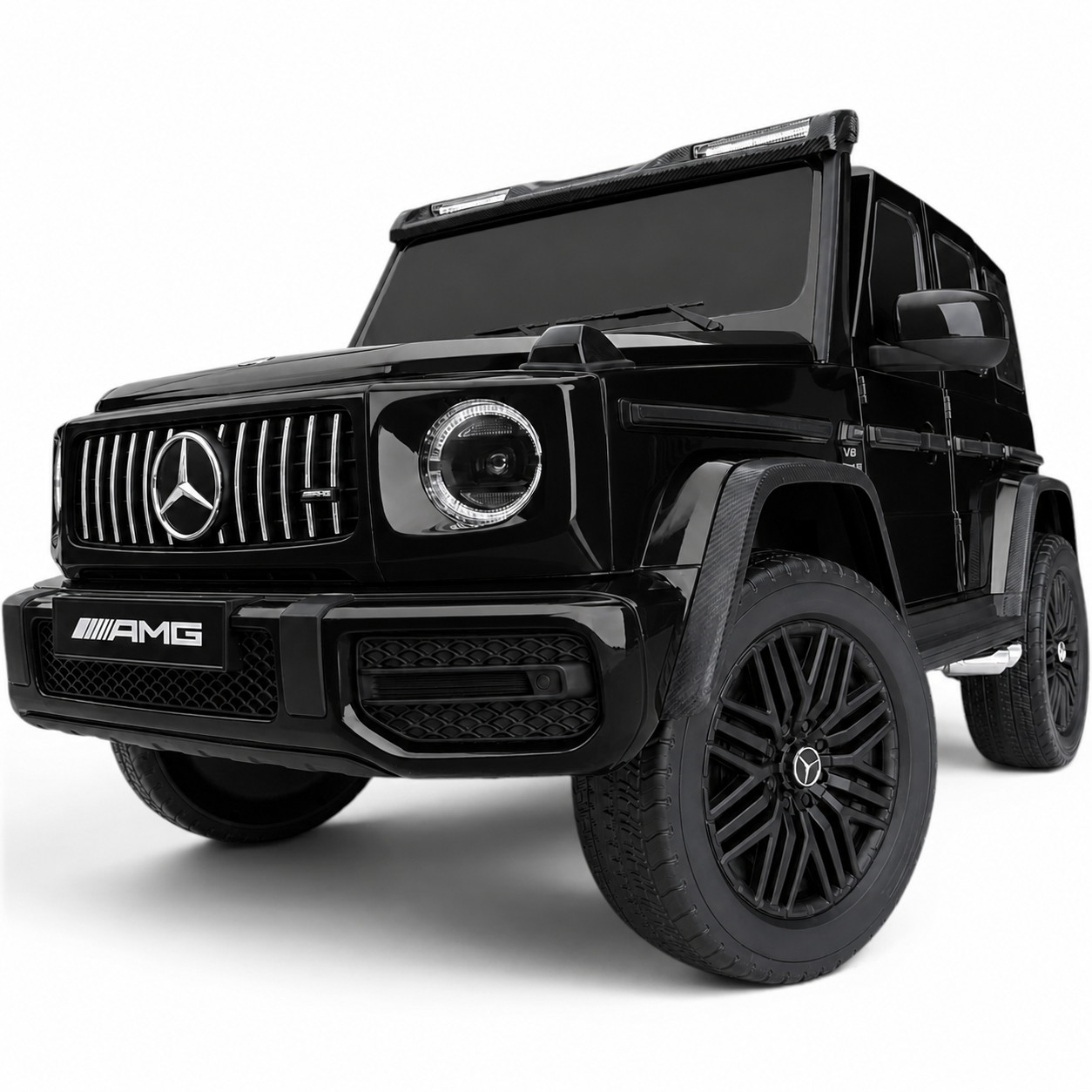 Carro Elétrico para Criança MERCEDES G63 AMG XXL Preto Metalizado 24v MP4 4x4 c/ RODAS DE BORRACHA & ASSENTO EM PELE