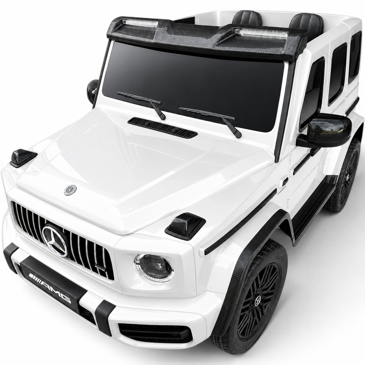 Mercedes G63 AMG XXL 24V Branco – carro elétrico para criança (vista 4)