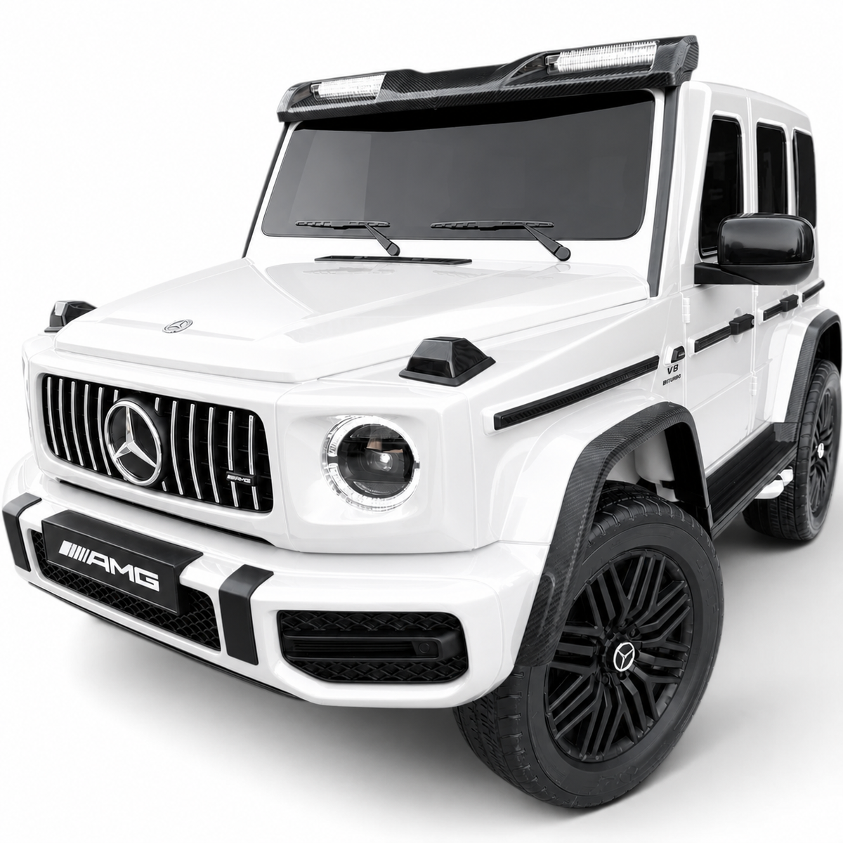 Mercedes G63 AMG XXL 24V Branco – carro elétrico para criança (vista 2)