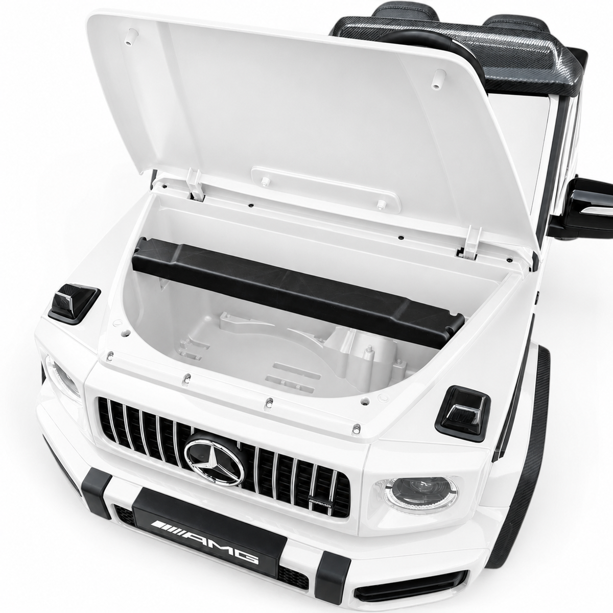 Mercedes G63 AMG XXL 24V Branco – carro elétrico para criança (vista 11)