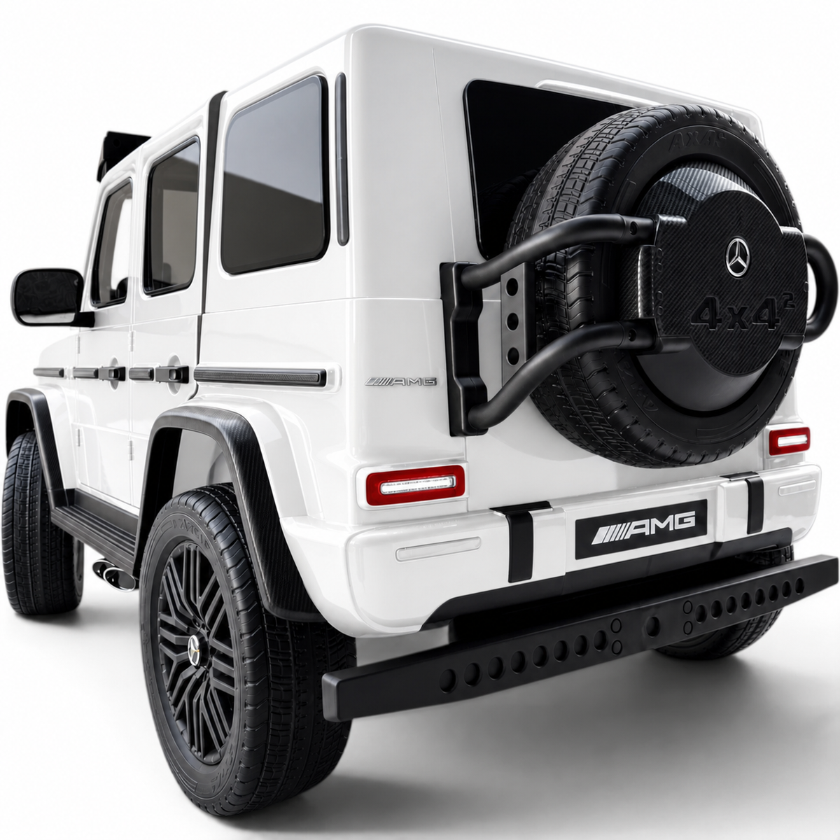 Mercedes G63 AMG XXL 24V Branco – carro elétrico para criança (vista 8)