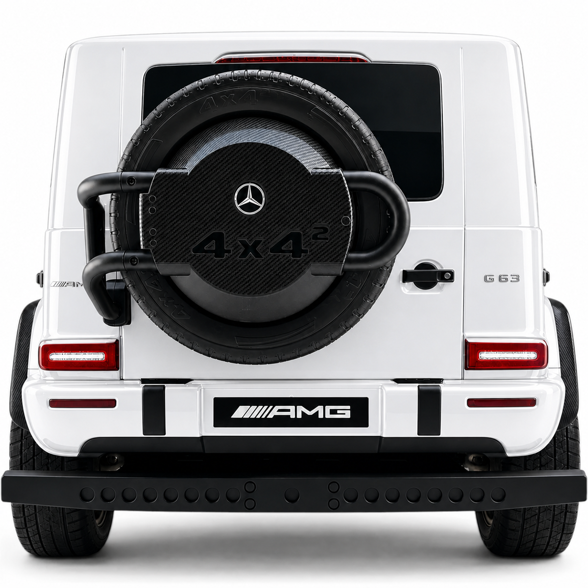 Mercedes G63 AMG XXL 24V Branco – carro elétrico para criança (vista 9)