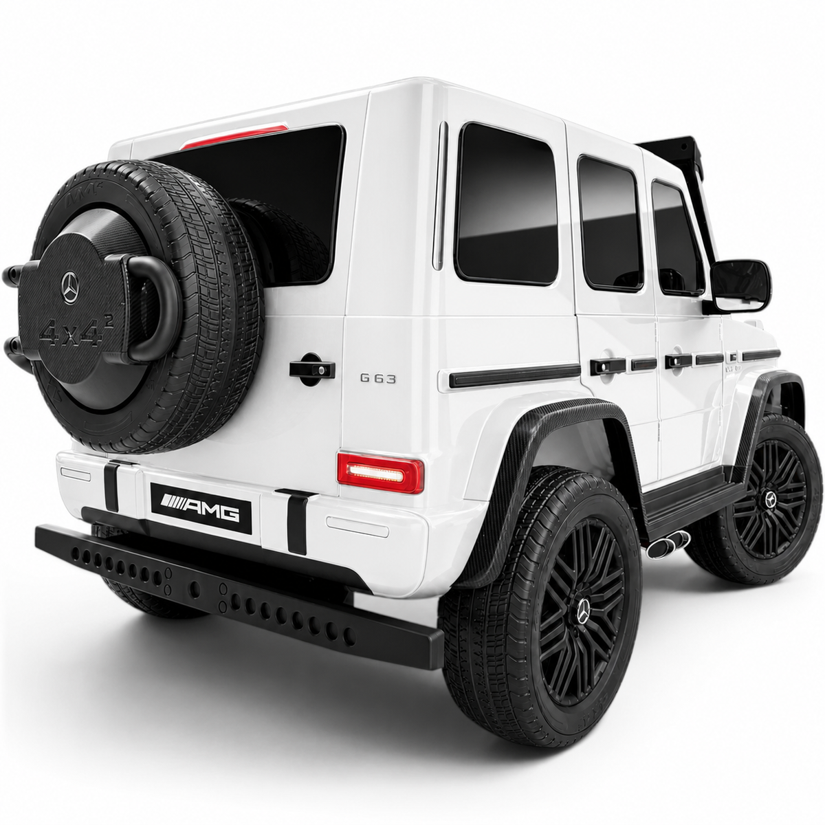 Mercedes G63 AMG XXL 24V Branco – carro elétrico para criança (vista 10)