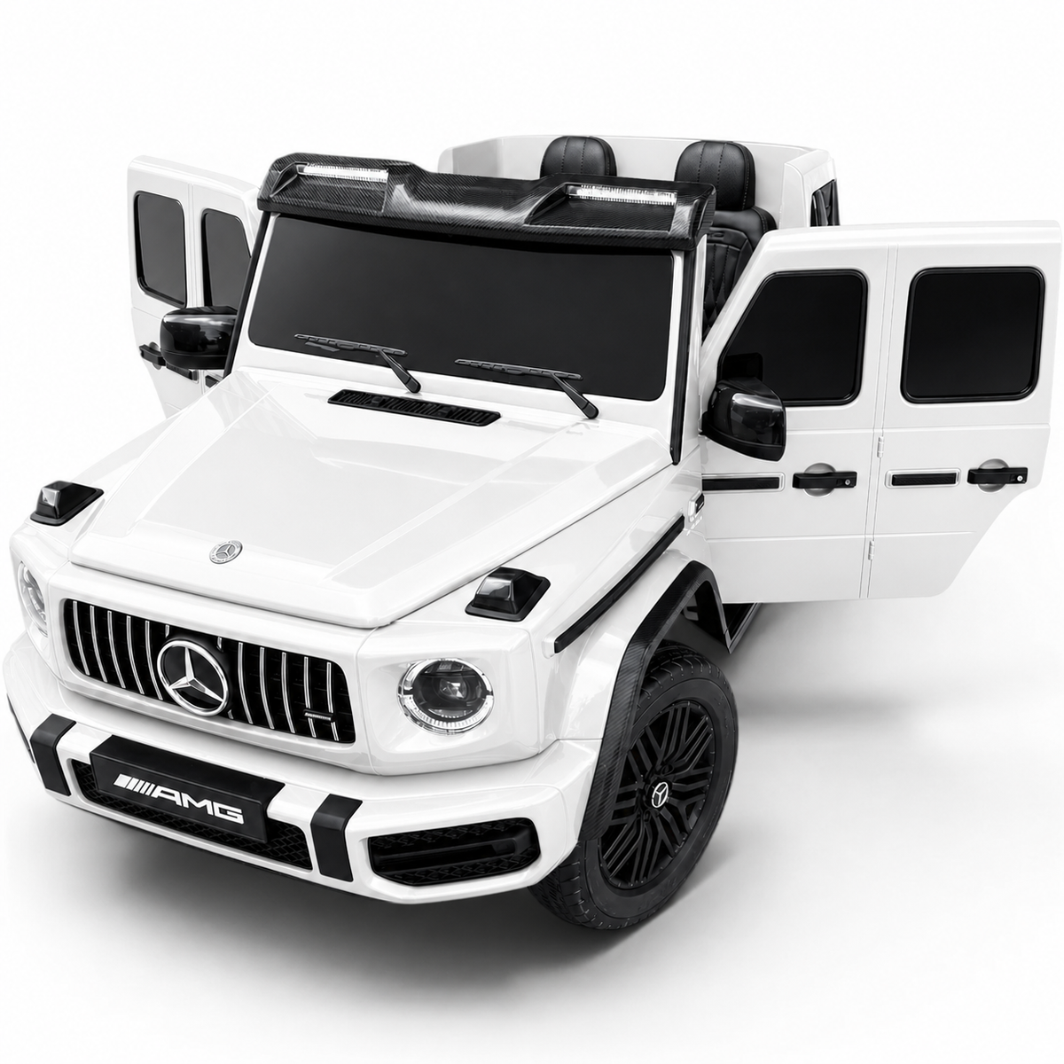 Mercedes G63 AMG XXL 24V Branco – carro elétrico para criança (vista 6)