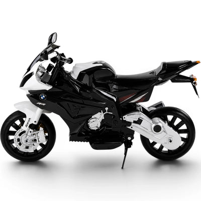 Mota Elétrica para Criança BMW S1000RR 12v Cinza c/ RODAS DE BORRACHA & ASSENTO EM PELE