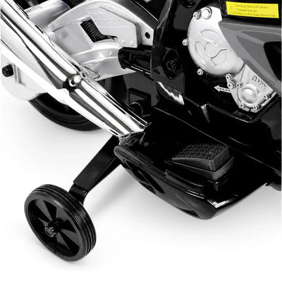 Mota Elétrica para Criança BMW S1000RR 12v Cinza c/ RODAS DE BORRACHA & ASSENTO EM PELE