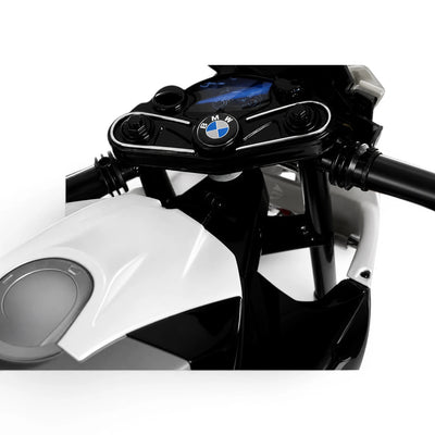 Mota Elétrica para Criança BMW S1000RR 12v Cinza c/ RODAS DE BORRACHA & ASSENTO EM PELE