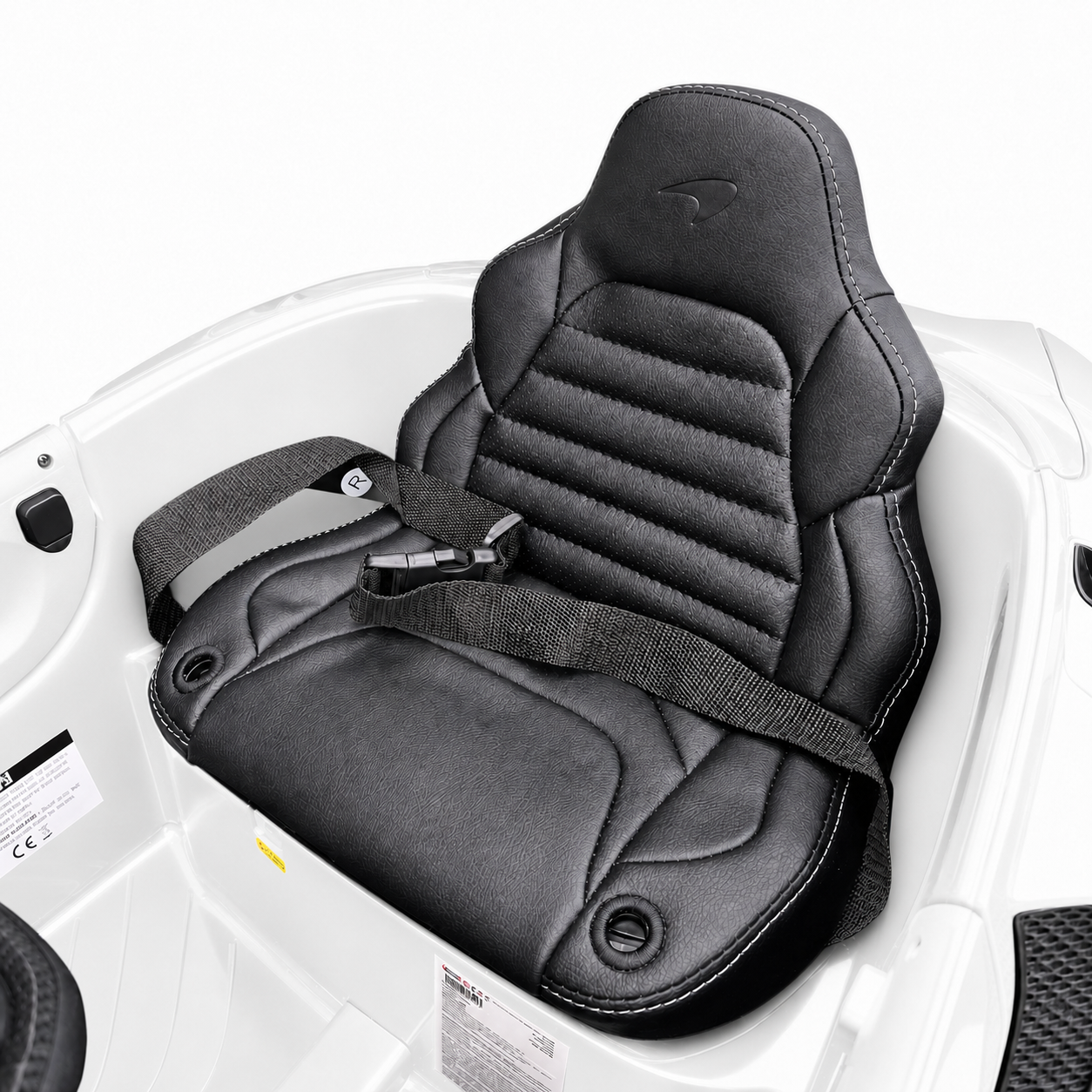 Carro Elétrico para Criança MCLAREN GT 12v Branco c/ RODAS DE BORRACHA & ASSENTO EM PELE