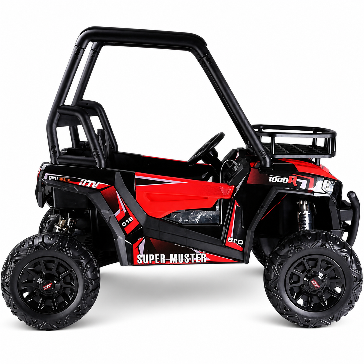 Carro Elétrico para Criança BUGGY SUPER MONSTER 24v Vermelho c/ RODAS DE BORRACHA & ASSENTO EM PELE