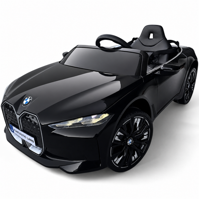 Carro Elétrico para Criança BMW I4 12v BATERIA DE LITIO Preto c/ RODAS DE BORRACHA & ASSENTO EM PELE