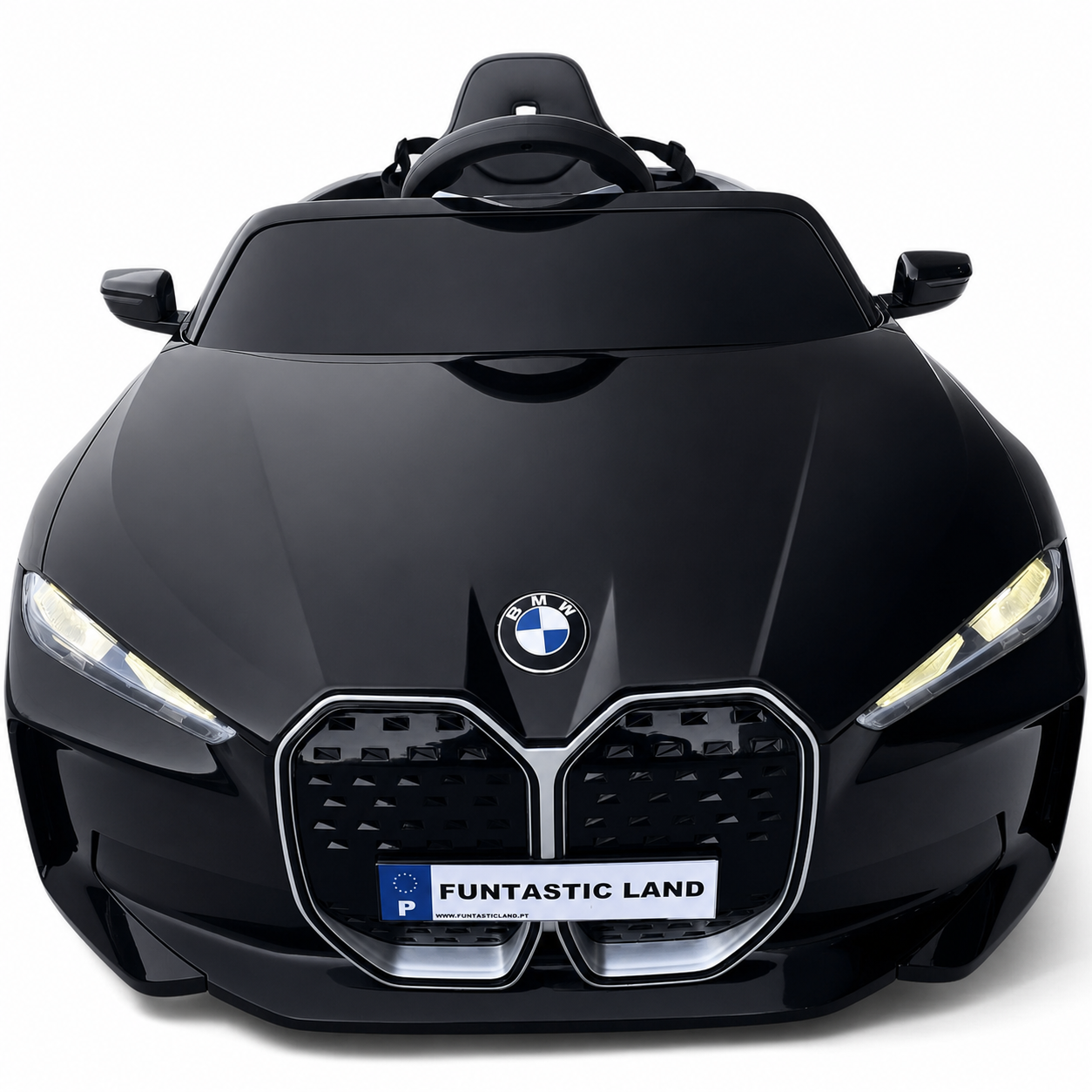 Carro Elétrico para Criança BMW I4 12v BATERIA DE LITIO Preto c/ RODAS DE BORRACHA & ASSENTO EM PELE