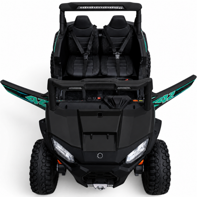 Carro Elétrico para Criança BUGGY PULSATING 4x4 24v Preto c/ RODAS DE BORRACHA & ASSENTO EM PELE