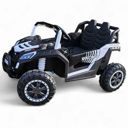 Carro Elétrico para Criança BEACH BUGGY 4x4 24v Branco c/ RODAS DE BORRACHA & ASSENTO EM PELE