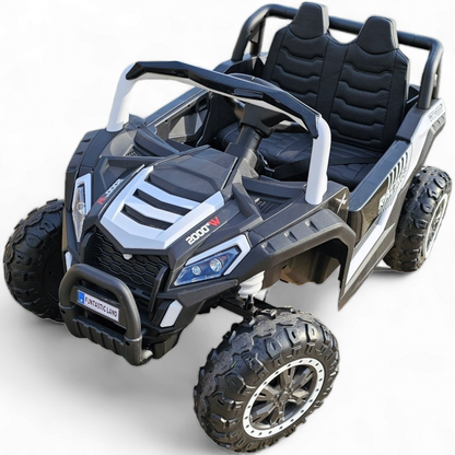 Carro Elétrico para Criança BEACH BUGGY 4x4 24v Branco c/ RODAS DE BORRACHA & ASSENTO EM PELE