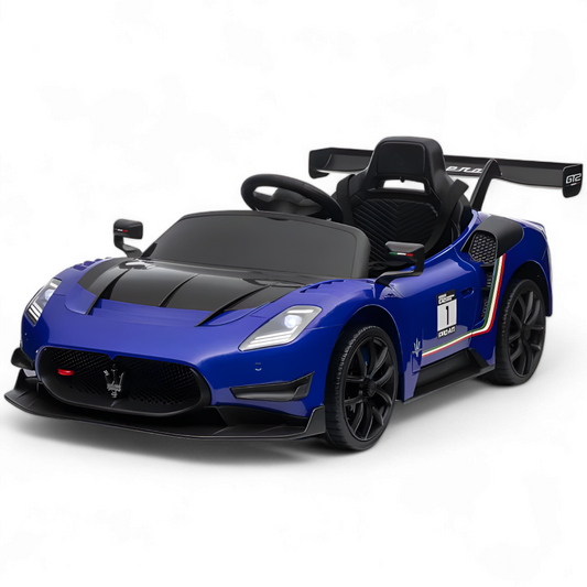 Carro Elétrico para Criança MASERATI MC20 GT2 12v Azul c/ RODAS DE BORRACHA & ASSENTO EM PELE