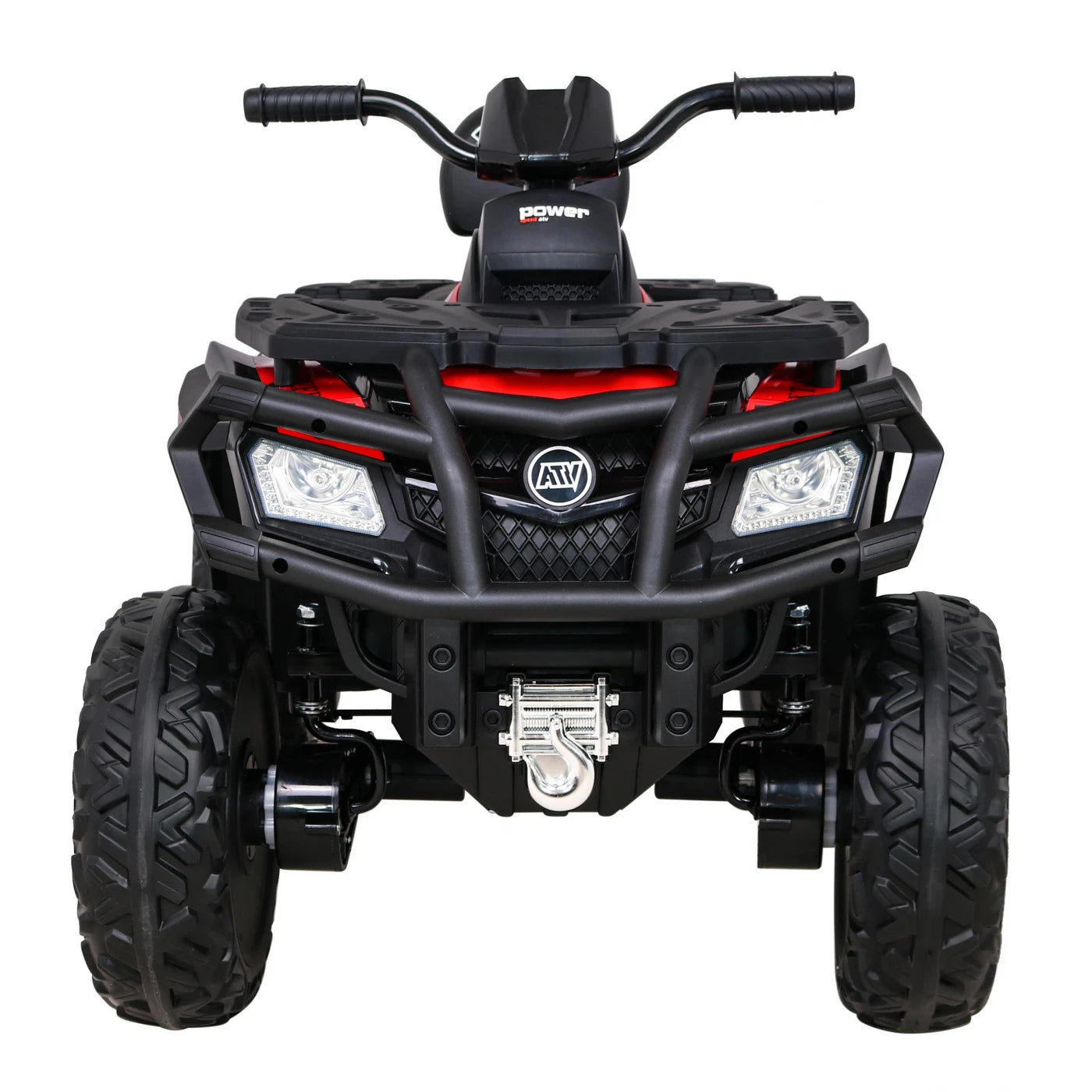 Mota Elétrica para Criança QUAD XT 4x4 24v Vermelha c/ RODAS DE BORRACHA & ASSENTO EM PELE