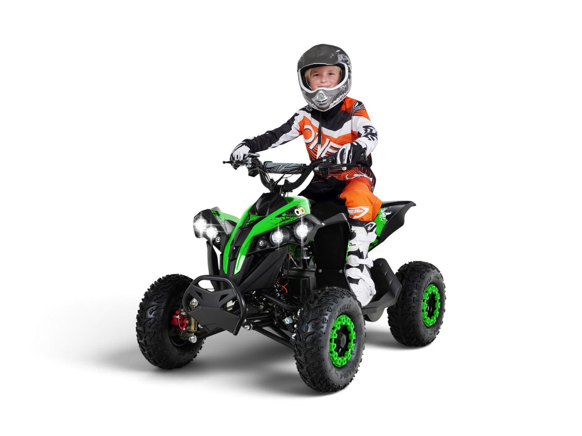 Mota Elétrica para Criança QUAD RENEBLADE 1000W 48v Verde c/ PNEUS DE AR, TRAVÕES DE DISCO & SUSPENSÃO