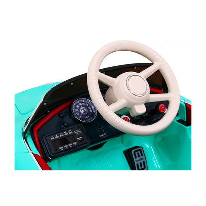 Carro Elétrico para Criança BMW 507 RETRO 12v Turquesa c/ RODAS DE BORRACHA & ASSENTO EM PELE