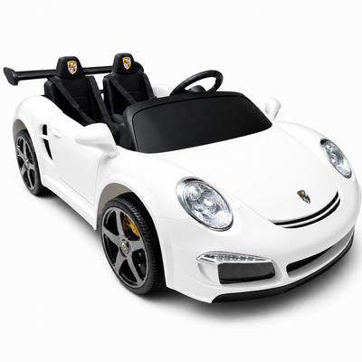 Carro Elétrico para Criança RUF CTT Branco 4x4 24v c/ RODAS DE BORRACHA & ASSENTO EM PELE