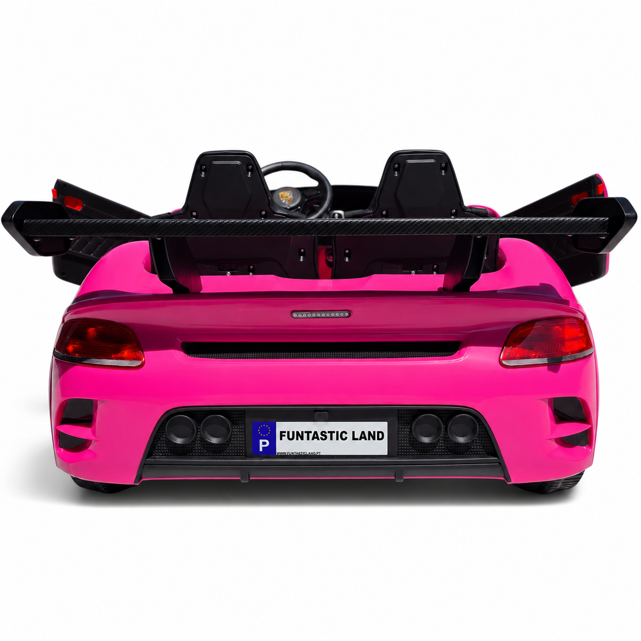 Carro Elétrico para Criança RUF CTT Rosa 4x4 24v c/ RODAS DE BORRACHA & ASSENTO EM PELE