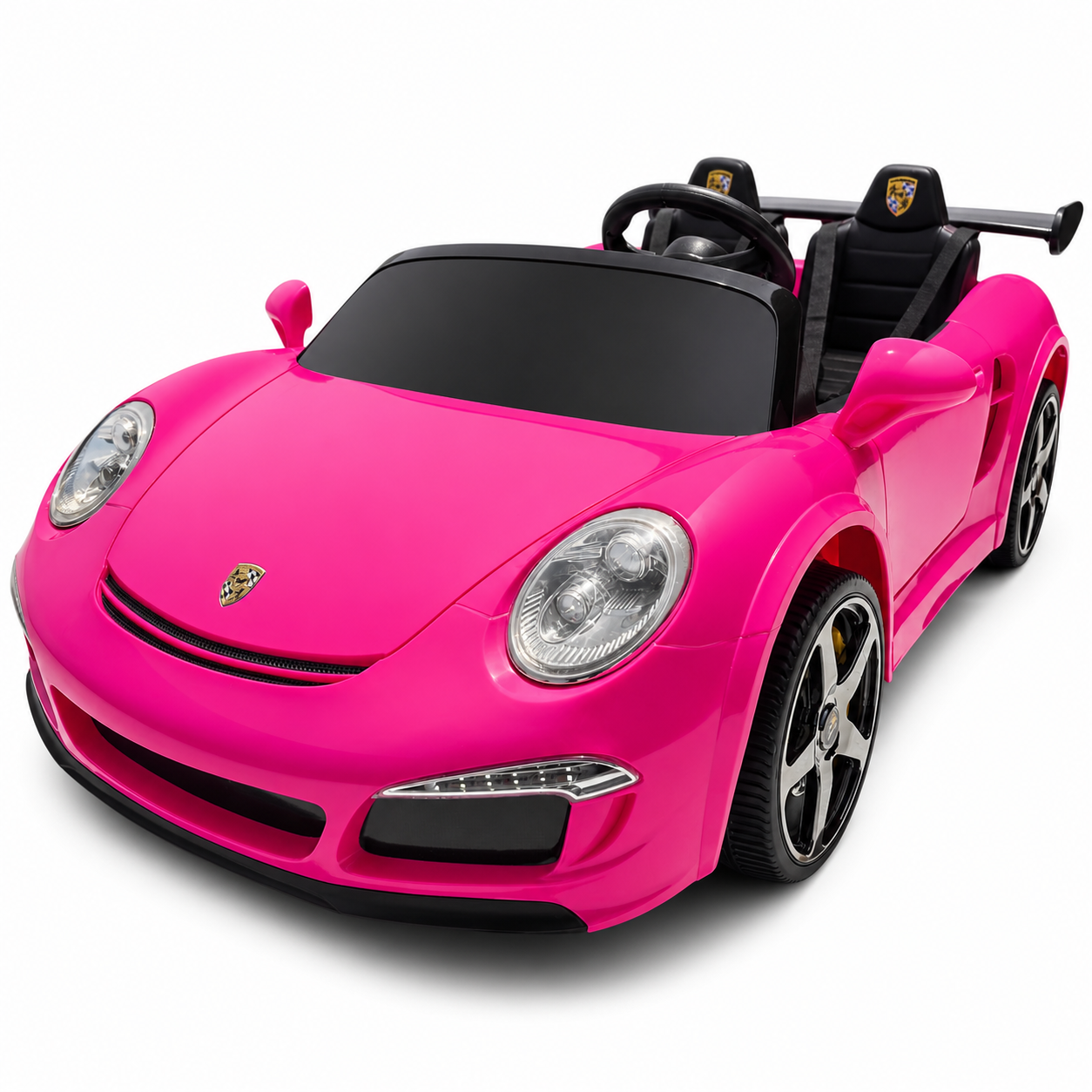 Carro Elétrico para Criança RUF CTT Rosa 4x4 24v c/ RODAS DE BORRACHA & ASSENTO EM PELE