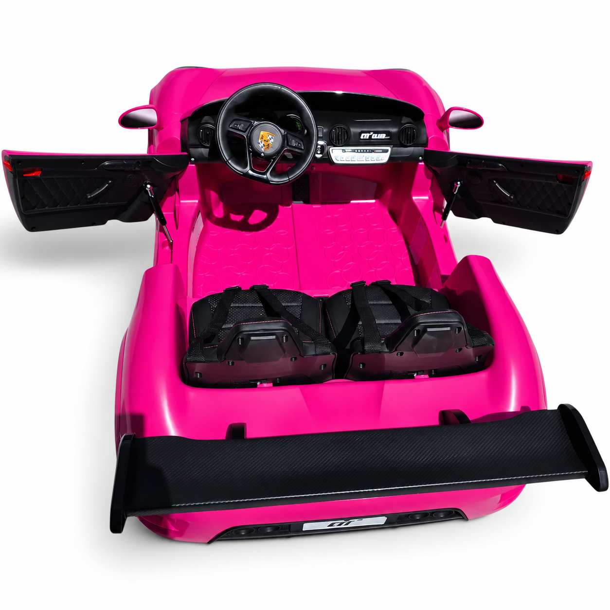 Carro Elétrico para Criança RUF CTT Rosa 4x4 24v c/ RODAS DE BORRACHA & ASSENTO EM PELE