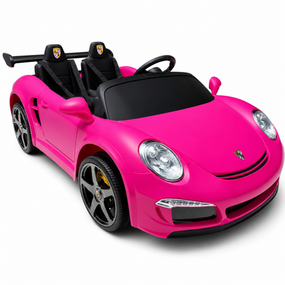 Carro Elétrico para Criança RUF CTT Rosa 4x4 24v c/ RODAS DE BORRACHA & ASSENTO EM PELE